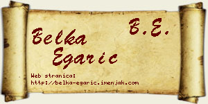 Belka Egarić vizit kartica
